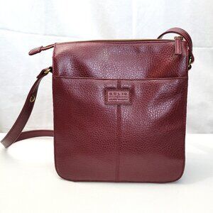 Relic by Fossil RL6154 Burgundy Pebbled Faux Leather Crossbody Bag Purse